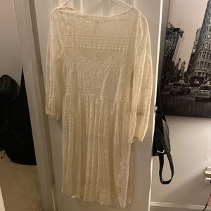 white lace dress